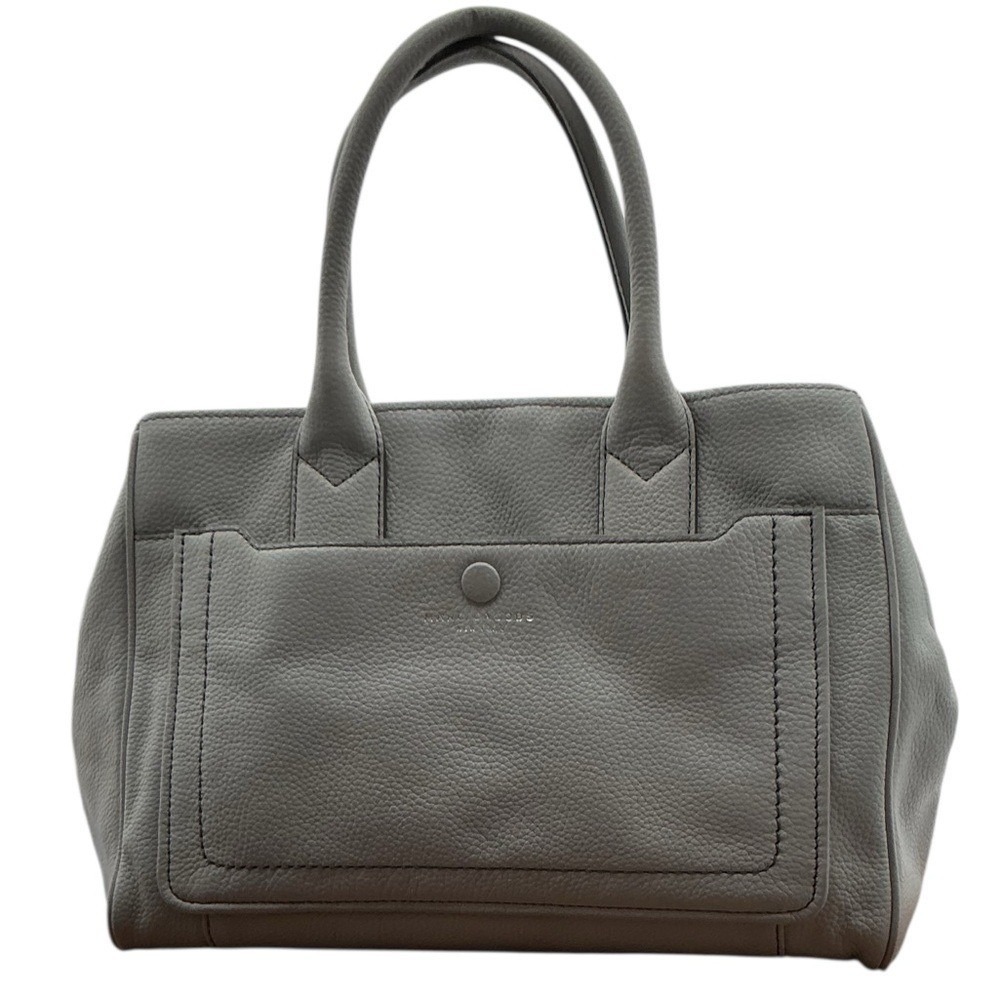 Marc Jacobs Empire City convertible leather tote bag in a shade of light grey - Picture 7 of 14